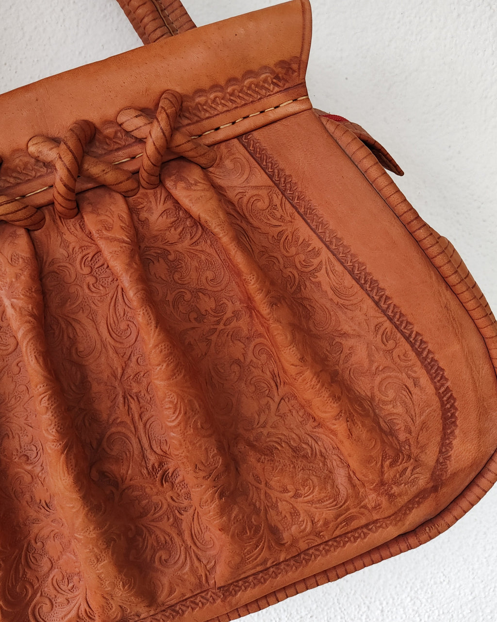 Vintage Marrakech Tooled Leather Handbag