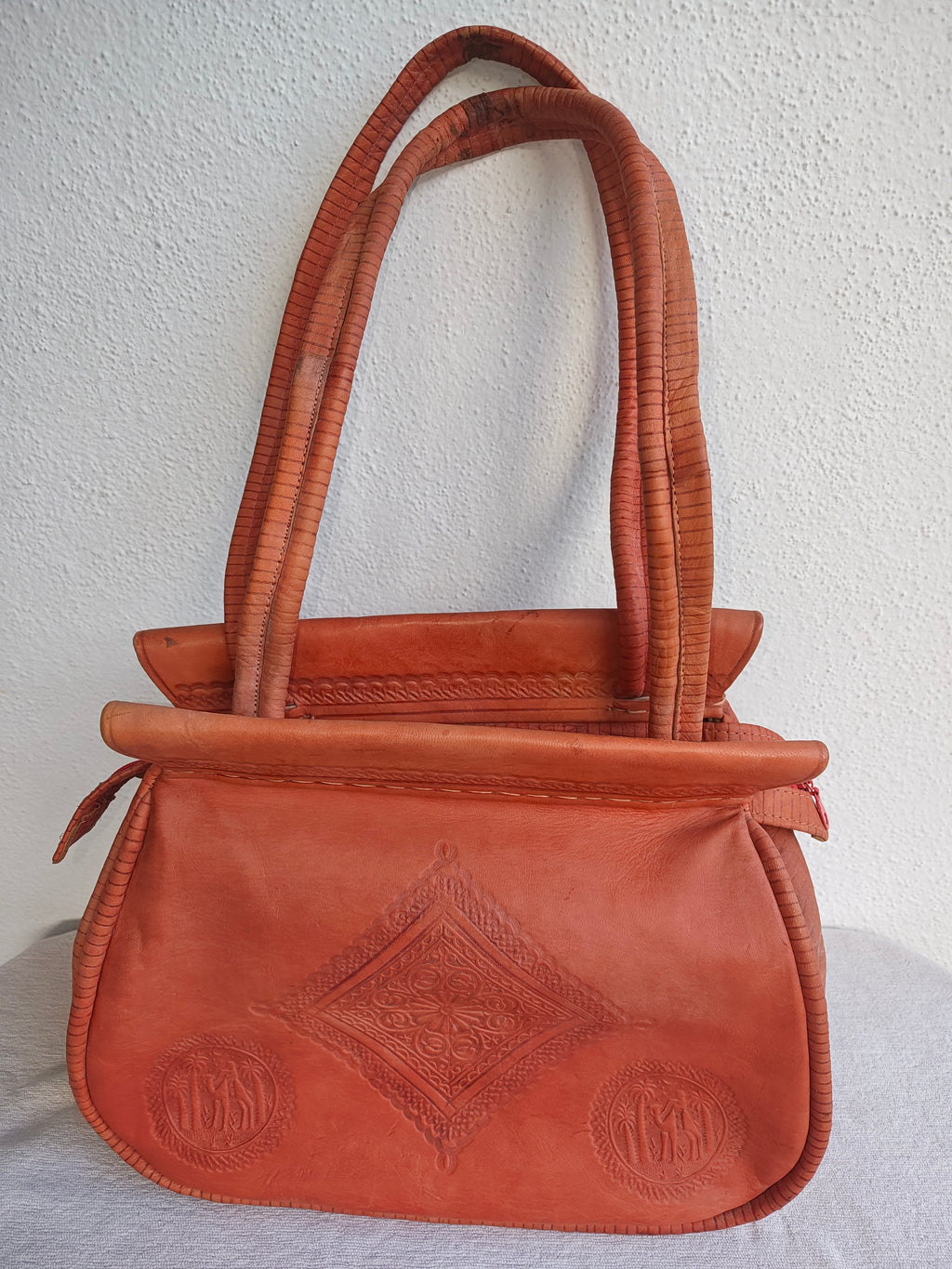 Vintage Marrakech Tooled Leather Handbag